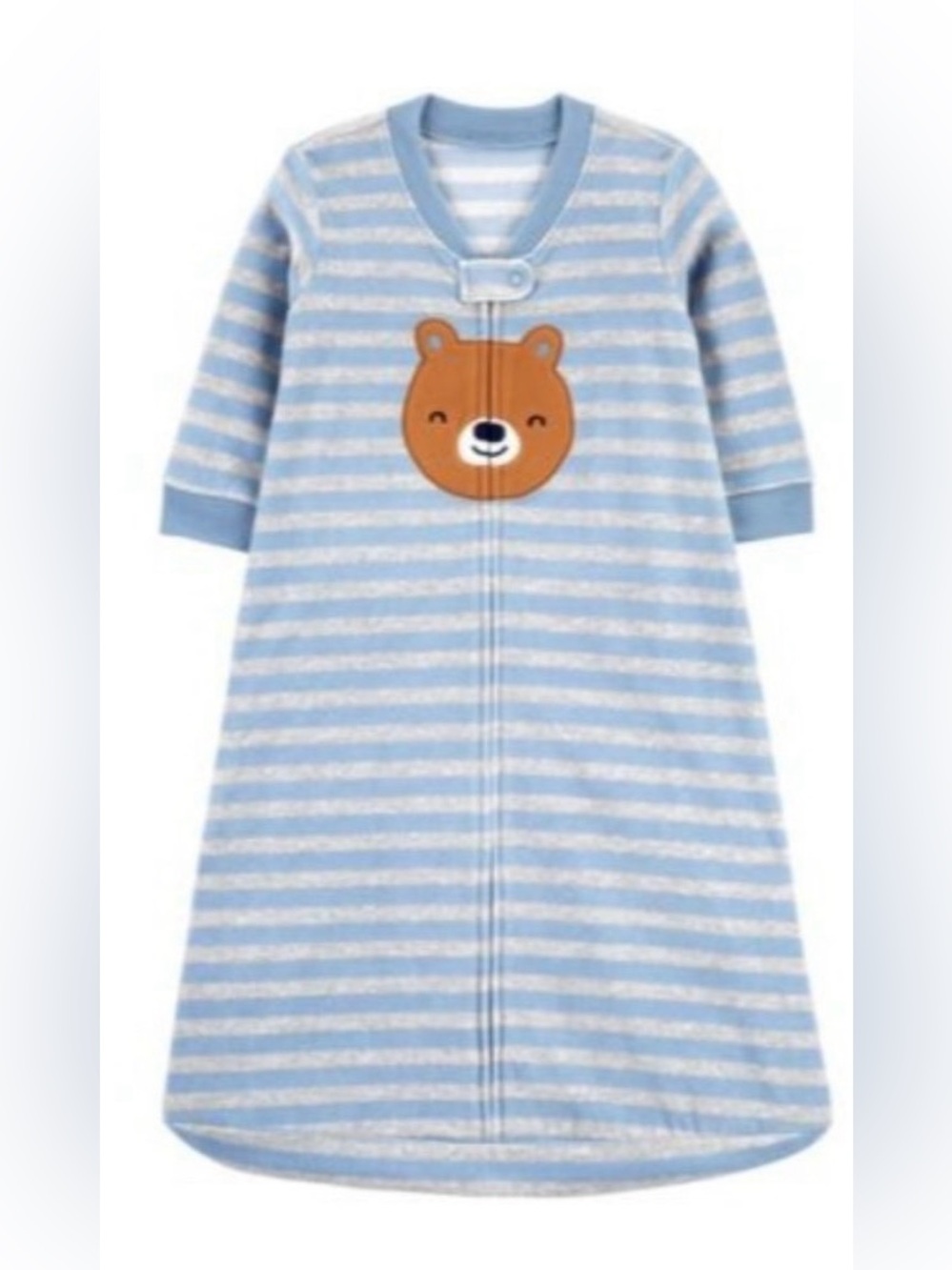 NWT Blue Striped Bear Sleep Sack Pajamas for Babies